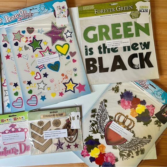 13 Iron-On Art and Letter Stencil Pack - Picture 3 of 4